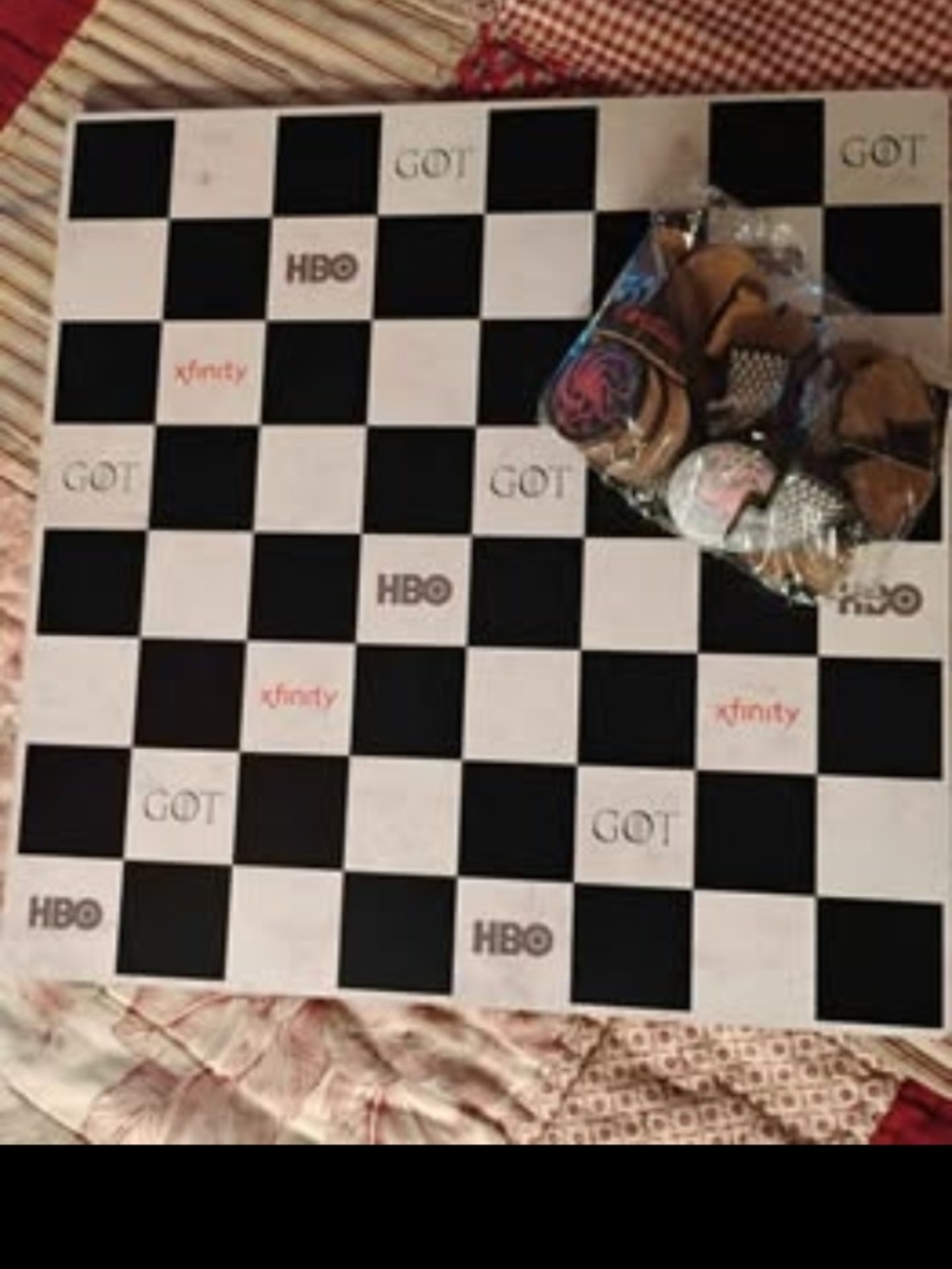 Game of Thrones Black & White Checkerboard Game Mat by HBO